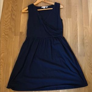 Boden Navy Jersey Fit & Flare Dress